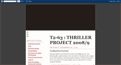 Desktop Screenshot of 63thrillerproject08.blogspot.com