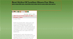 Desktop Screenshot of bestleathershoes.blogspot.com