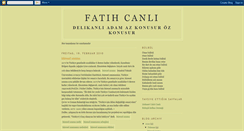 Desktop Screenshot of fatihcanli.blogspot.com