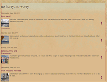 Tablet Screenshot of nohurrynoworry.blogspot.com