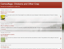 Tablet Screenshot of camouflagechickensandothercrap.blogspot.com