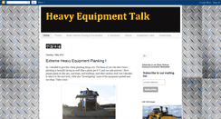 Desktop Screenshot of heavyequipmenttalk.blogspot.com