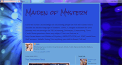 Desktop Screenshot of maidenofmysteries.blogspot.com