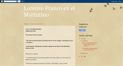 Desktop Screenshot of lorenzofrancoenelmatutinovirtual.blogspot.com