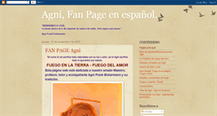 Desktop Screenshot of agni-fanpage-spanish.blogspot.com