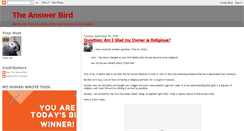 Desktop Screenshot of answerbird.blogspot.com