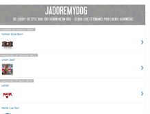 Tablet Screenshot of jadoremydog.blogspot.com