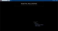 Desktop Screenshot of namithawallpaper.blogspot.com