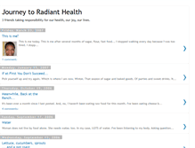 Tablet Screenshot of journey-to-radiant-health.blogspot.com