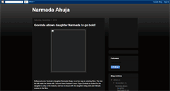 Desktop Screenshot of narmada-ahuja.blogspot.com