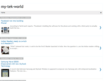 Tablet Screenshot of my-tek-world.blogspot.com