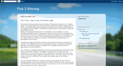 Desktop Screenshot of pick3winning.blogspot.com