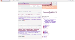 Desktop Screenshot of communityvoicesmass.blogspot.com