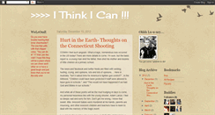 Desktop Screenshot of ithinkithoughticould.blogspot.com