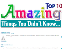 Tablet Screenshot of amazing-top10.blogspot.com