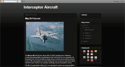 Desktop Screenshot of interceptor-aircraft.blogspot.com