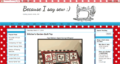 Desktop Screenshot of becauseisaysew.blogspot.com