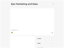 Tablet Screenshot of epicmarketingandsales.blogspot.com