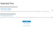 Tablet Screenshot of goodmudtires.blogspot.com