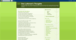 Desktop Screenshot of onelutheransthoughts.blogspot.com