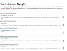 Tablet Screenshot of onelutheransthoughts.blogspot.com