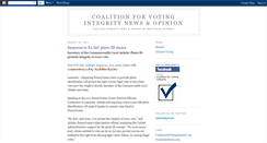 Desktop Screenshot of coalitionforvotingintegrity.blogspot.com