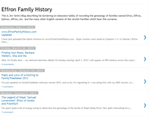 Tablet Screenshot of efronfamilyhistory.blogspot.com