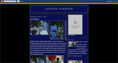 Desktop Screenshot of landonjohnson.blogspot.com