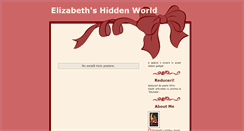 Desktop Screenshot of elizabethshiddenworld.blogspot.com