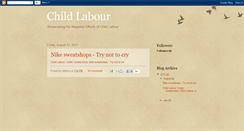 Desktop Screenshot of negativeeffectsofchildlabour.blogspot.com