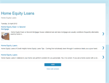 Tablet Screenshot of homeequityloans2012.blogspot.com