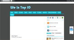 Desktop Screenshot of lifeintop10.blogspot.com