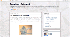 Desktop Screenshot of amateurorigami.blogspot.com