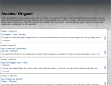Tablet Screenshot of amateurorigami.blogspot.com