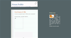 Desktop Screenshot of forumpodrir.blogspot.com