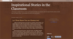 Desktop Screenshot of inspirationalstoriesintheclassroom.blogspot.com