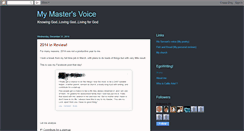 Desktop Screenshot of mymastersvoice-callie.blogspot.com