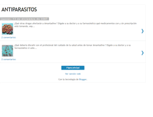 Tablet Screenshot of antiparasitos-medicamentos1.blogspot.com