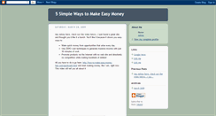 Desktop Screenshot of 5ways-to-easy-money.blogspot.com