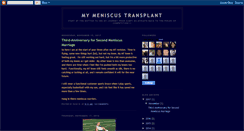 Desktop Screenshot of mymeniscustransplant.blogspot.com
