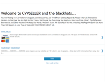 Tablet Screenshot of cvvsellercvv.blogspot.com