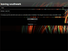 Tablet Screenshot of leavingsouthwark.blogspot.com