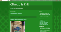 Desktop Screenshot of evilcilantro.blogspot.com