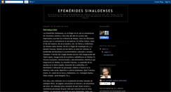 Desktop Screenshot of efemerides-sinaloenses.blogspot.com