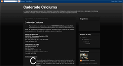 Desktop Screenshot of caderodecriciuma.blogspot.com