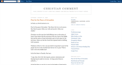 Desktop Screenshot of christian-comment.blogspot.com