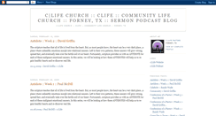 Desktop Screenshot of clifechurch.blogspot.com