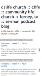 Mobile Screenshot of clifechurch.blogspot.com