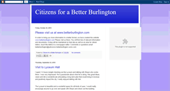 Desktop Screenshot of citizensforabetterburlington.blogspot.com