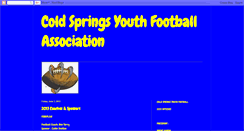 Desktop Screenshot of coldspringsyouthfootball.blogspot.com